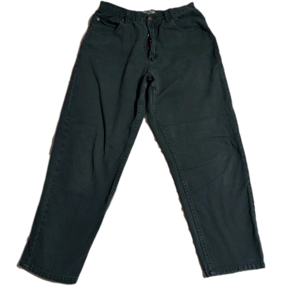 Fresno The Jean Company Womens 12 Petite Green Cotton‎ Jeans Straight Leg
